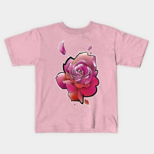 pink rose flower Kids T-Shirt